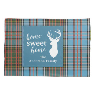 Plaid Home Sweet Home Tartan Anderson Personalized Pillowcase