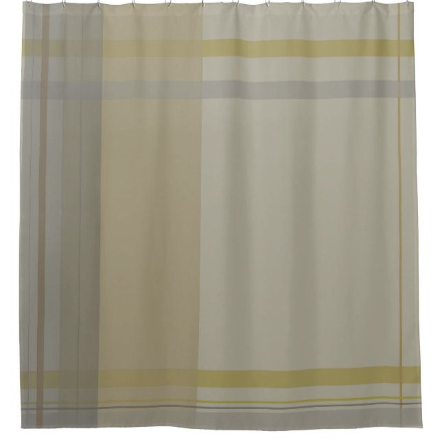 plaid in gold, silver copper, greys & beiges (Front)