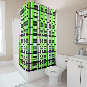 Plaid in Lime Green, Black & Grey