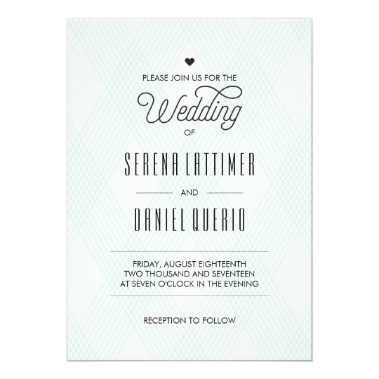 Plaid-ish Modern Wedding Invitations