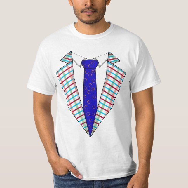 Plaid jacket T-shirt (Front)
