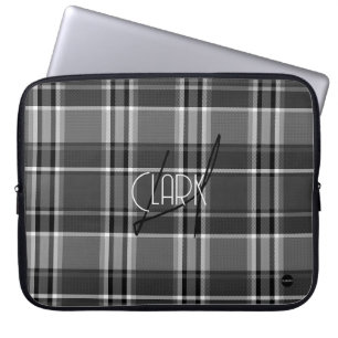 Plaid Laptop Cover with Grey HAMbyWG