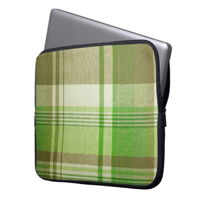 Plaid Laptop Sleeve (Front Left)