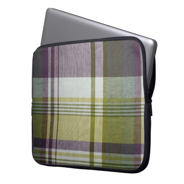 Plaid Laptop Sleeve (Front Left)