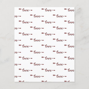 Plaid love arrow scrapbook paper
