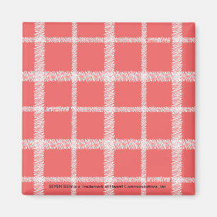 Plaid LtPink Magnet