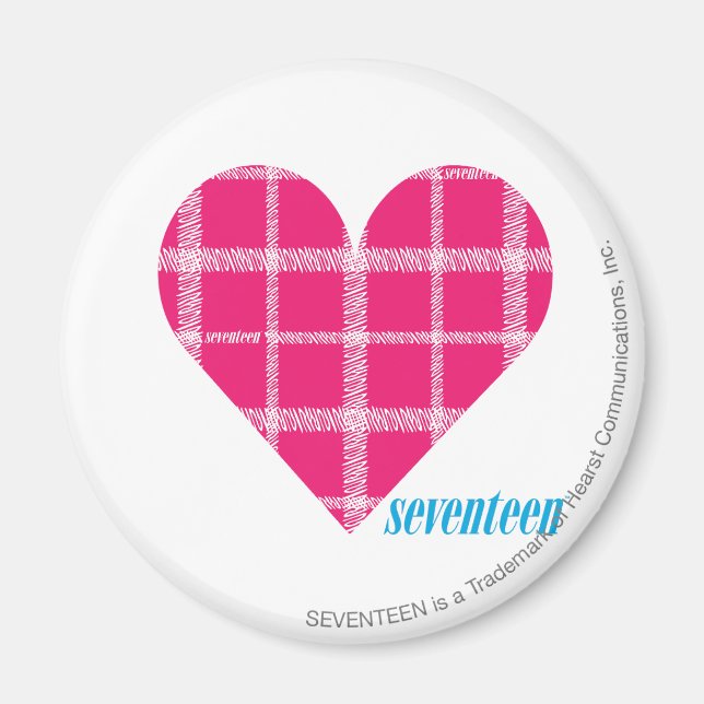 Plaid Magenta 2 Magnet (Front)