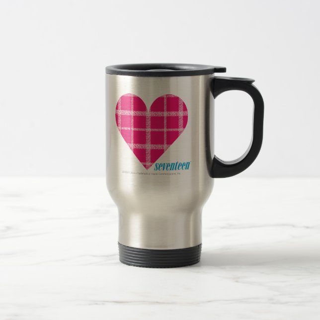 Plaid Magenta 2 Travel Mug (Right)