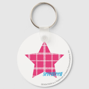 Plaid Magenta 3 Keychain