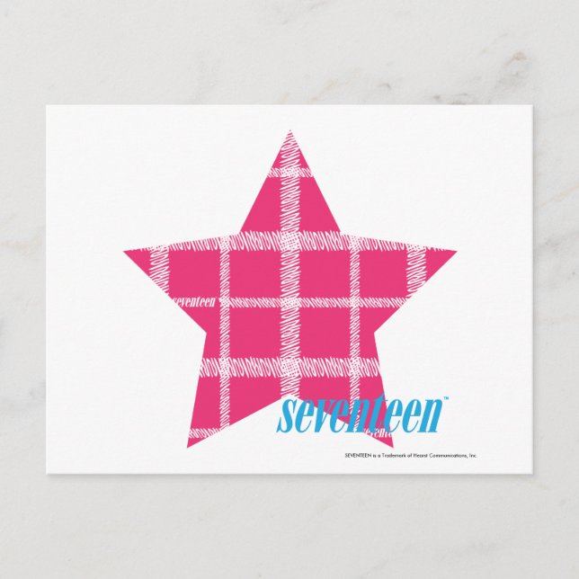 Plaid Magenta 3 Postcard (Front)