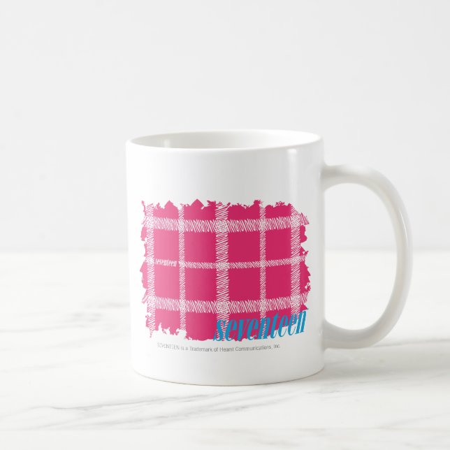 Plaid Magenta 4 Coffee Mug (Right)
