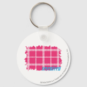 Plaid Magenta 4 Keychain