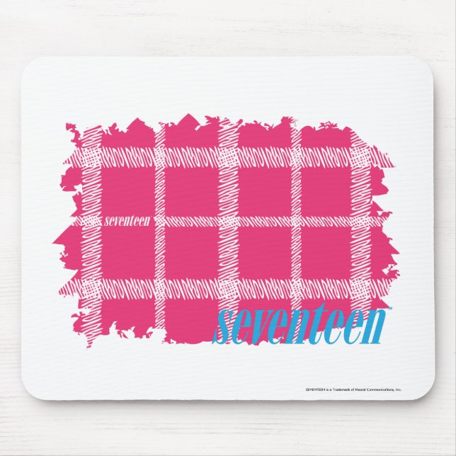 Plaid Magenta 4 Mouse Pad (Front)