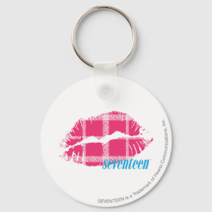 Plaid Magenta Keychain