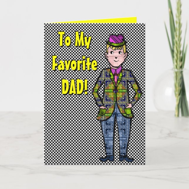 Plaid Man Father's Day Card (Front)