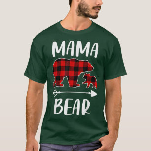 Plaid Matching Family Outfits, Funny Mama Bear One T-Shirt