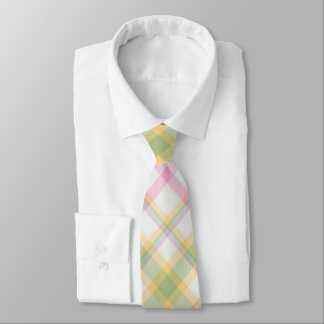 Plaid Men's Tie - Multi Spring Colours {S2D18}