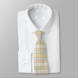 Plaid Men's Tie - Spring Colours {S2D3}