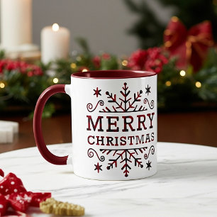 Plaid Merry Christmas Mug