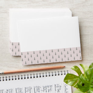 Plaid Merry Christmas Tree Modern Pattern Envelope