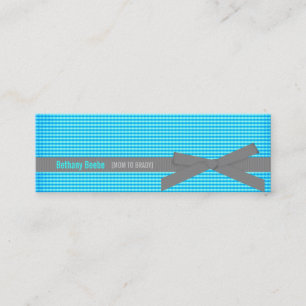 Plaid Mommy Calling Cards (Teal)