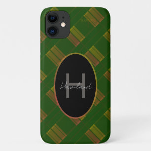 Plaid Monogram iPhone Case HAMbWG