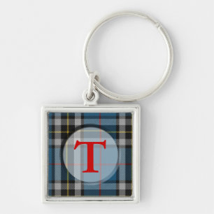 Plaid Monogram/Photo Frame Keychain