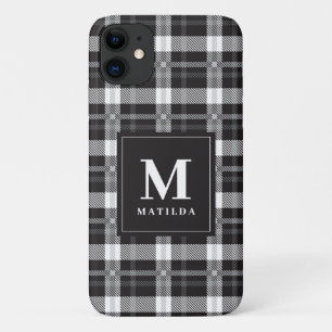 Plaid monogram tartan iPhone 11 case