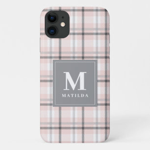 Plaid monogram tartan iPhone 11 case