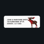 Plaid Moose Return Address Label<br><div class="desc">Plaid Moose Return Address Label</div>