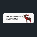 Plaid Moose Return Address Label<br><div class="desc">Plaid Moose Return Address Label</div>