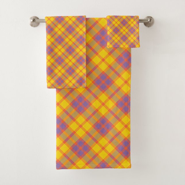 Plaid or et lavande (En situation)