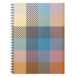 Plaid or tartan vintage abstract, home decor, back notebook