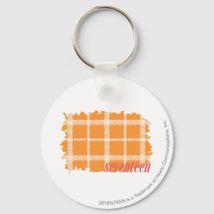 Plaid Orange 3 Keychain