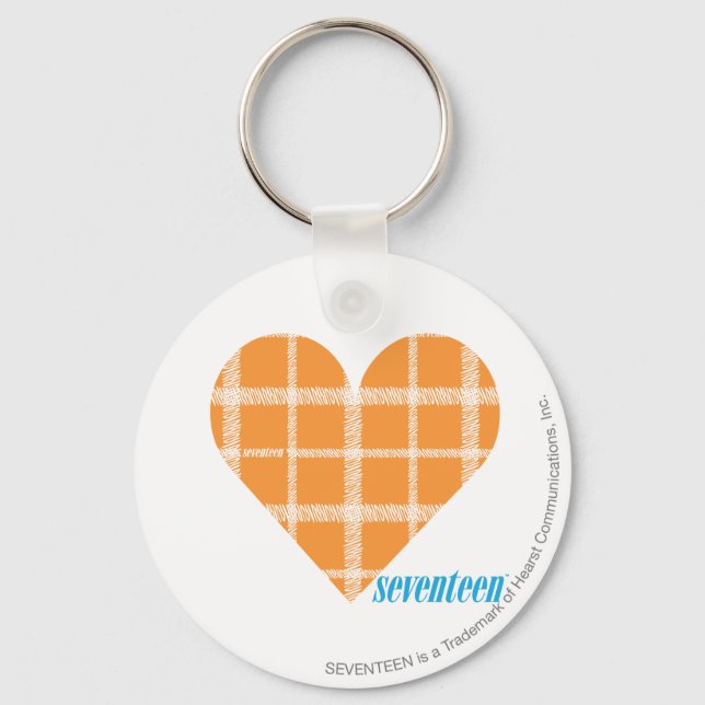 Plaid Orange 4 Keychain (Front)