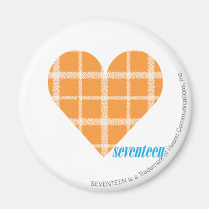 Plaid Orange 4 Magnet