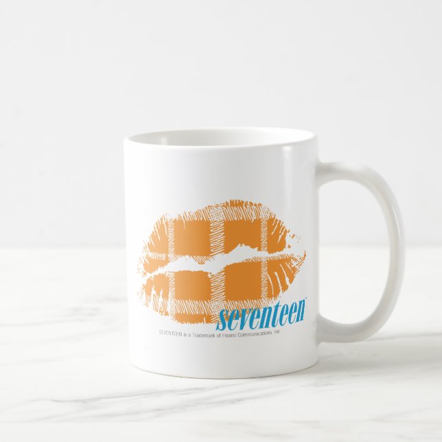 Plaid Orange Coffee Mug (Right)