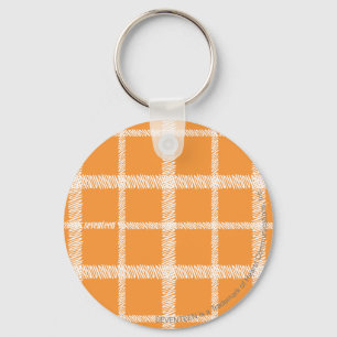Plaid Orange Keychain