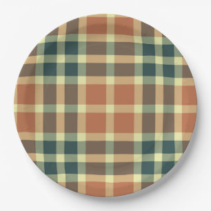 Plaid Paper Plates