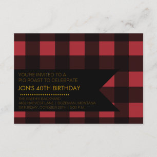 Plaid Party Invitation