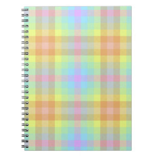 Plaid Pastel Rainbow notebook