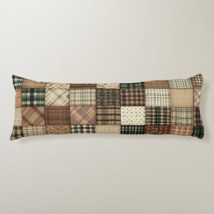 Plaid Patchwork Cozy Body Pillow