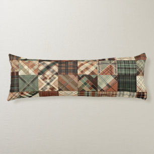 Plaid Patchwork Cozy Body Pillow