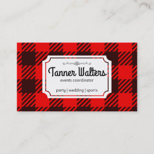 Plaid Pattern Business Card
