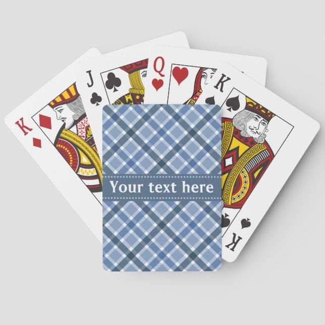 Plaid Pattern custom playing cards (Back)