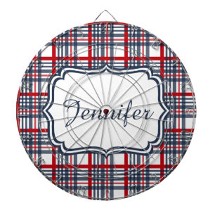 Plaid pattern dartboard