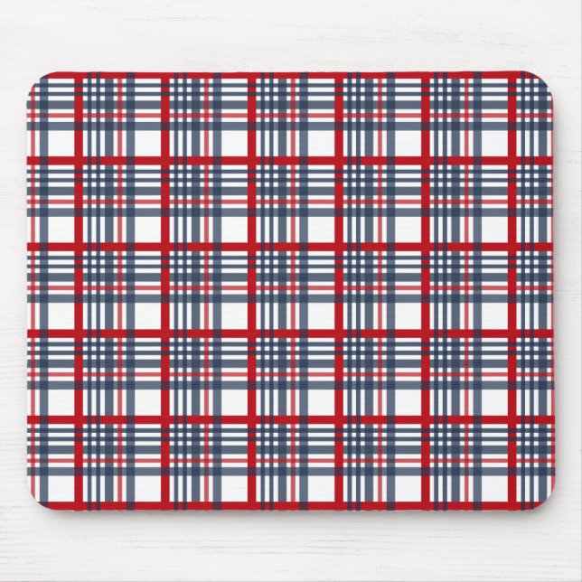Plaid pattern mouse pad (Front)