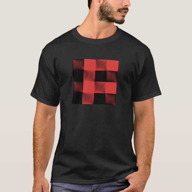 Plaid Pattern T-Shirt (Front)
