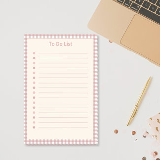 Plaid Pattern To Do List Post-it Notes