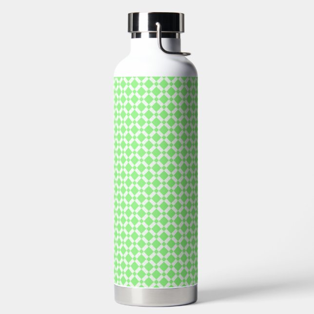 Plaid pattern water bottle (Left)